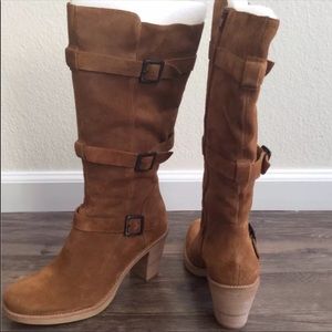 Via Spiga V-Treble Suede Knee High Boots 8.5M